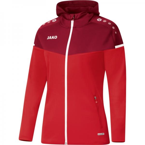 Jako Damen-Kapuzenjacke Champ2.0 rot/weinrot | 34