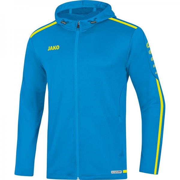 Jako Damen-Kapuzenjacke STRIKER 2.0 JAKO blau/neongelb | 34