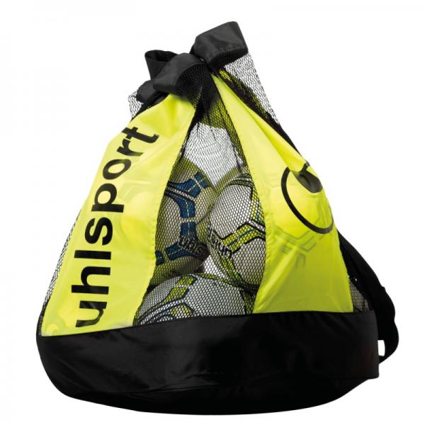 uhlsport Ballsack CLASSIC - 12 BÄLLE schwarz/fluo gelb