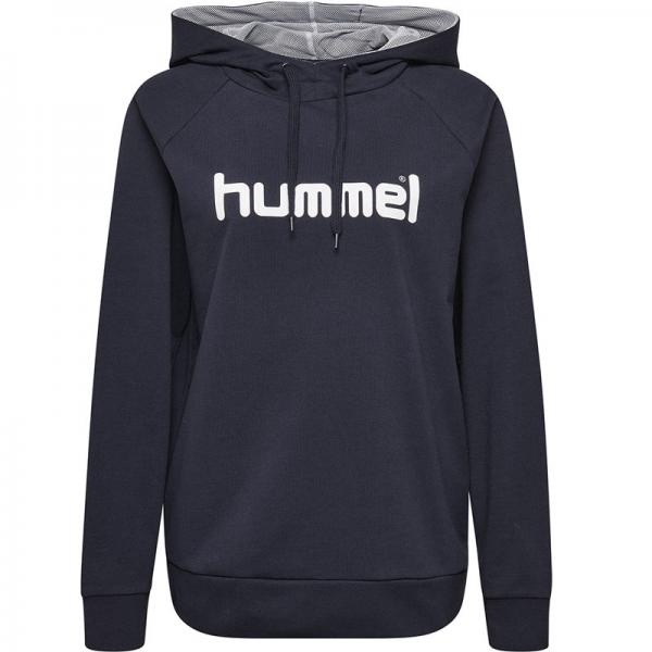 hummel Damen-Hoodie GO COTTON LOGO marine | XS