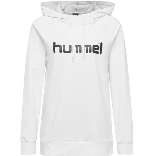 hummel Damen-Hoodie GO COTTON LOGO white | XS