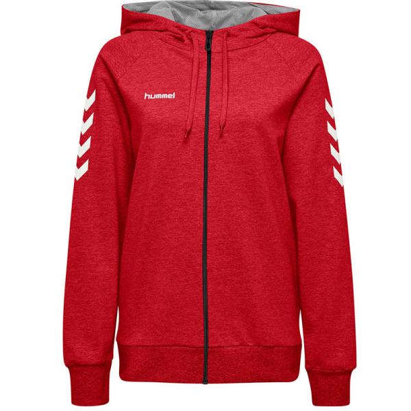 hummel Damen-Kapuzenjacke GO COTTON true red | XS