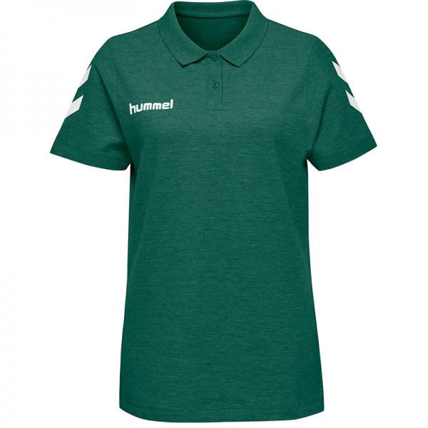 hummel Damen-Poloshirt GO COTTON evergreen | XXL