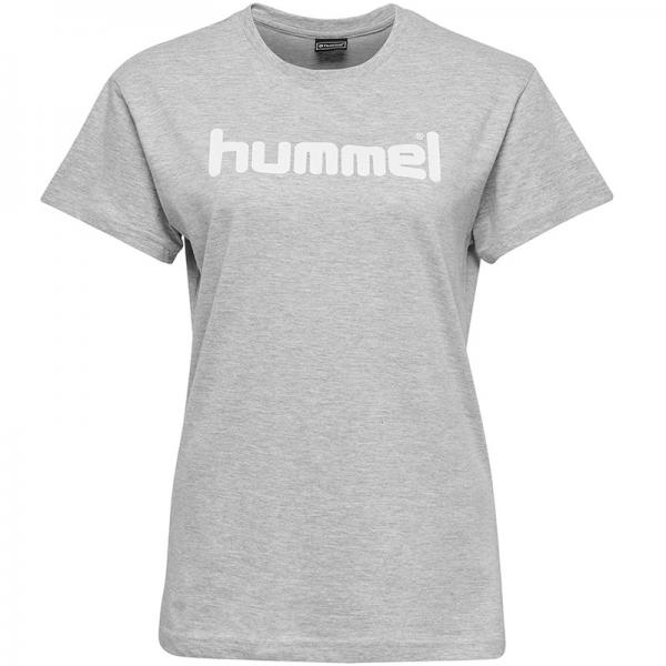 hummel Damen-T-Shirt GO COTTON grey melange | XS