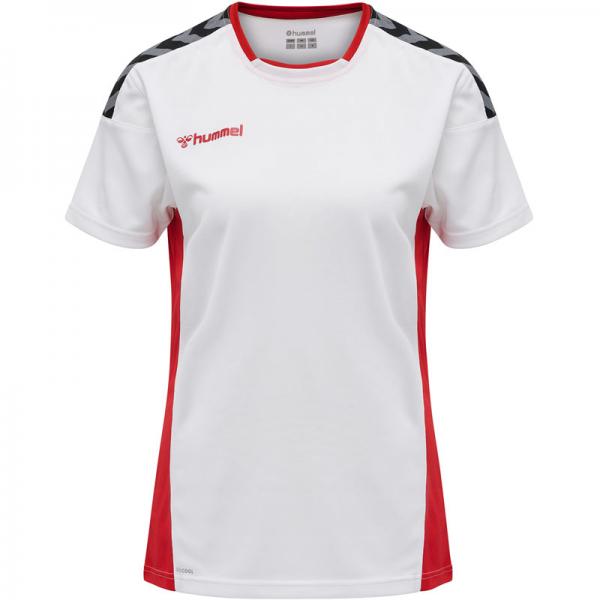 hummel Damen-Trikot HML AUTHENTIC - kurzarm white/true red | XS | Kurzarm