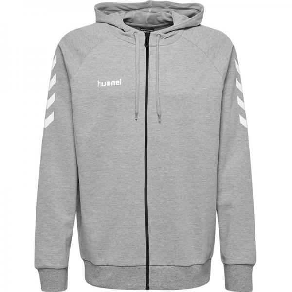 hummel Kapuzenjacke GO COTTON grey melange | 164