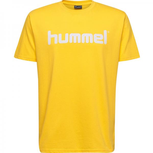 hummel T-Shirt GO COTTON LOGO sports yellow | 152