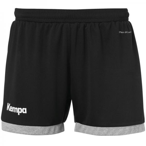 Kempa Damen-Short CORE 2.0 schwarz/dark grau melange | M