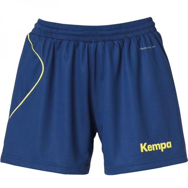 Kempa Damen-Short CURVE deep blau/fluo gelb | XS