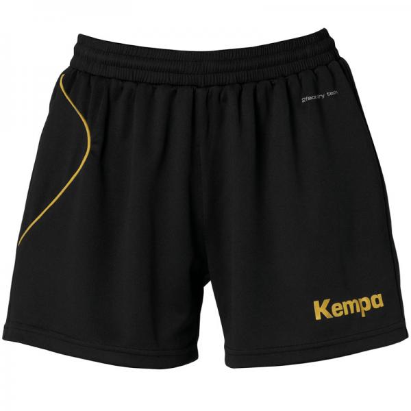Kempa Damen-Short CURVE schwarz/gold | XL