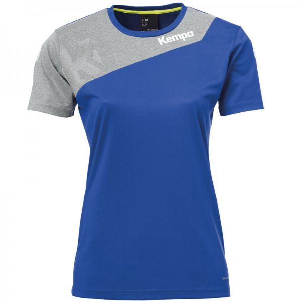 Kempa Damen-Trikot CORE 2.0 royal/dark grau melange | M | Kurzarm