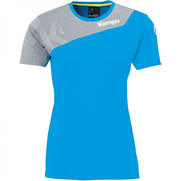 Kempa Damen-Trikot CORE 2.0 kempablue/dark grey mélange | XS | Kurzarm