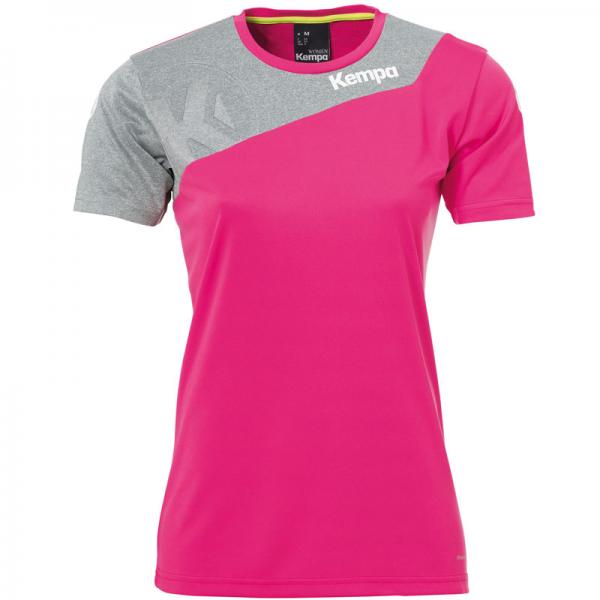 Kempa Damen-Trikot CORE 2.0 magenta/dark grau melange | XL | Kurzarm