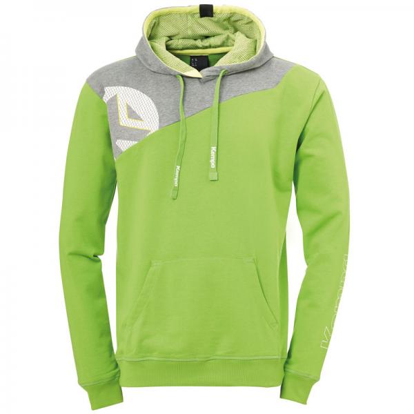 Kempa Hoodie CORE 2.0 hope grün/dark grau melange | 116