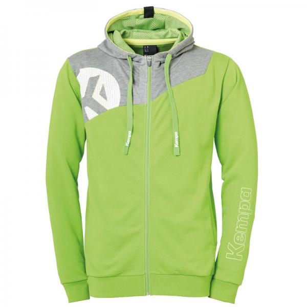 Kempa Kapuzenjacke CORE 2.0 hope green/dark grau melange | 128