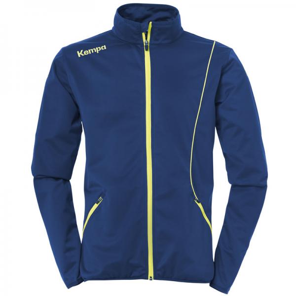 Kempa Präsentationsjacke CURVE CLASSIC deep blau/fluo gelb | 116