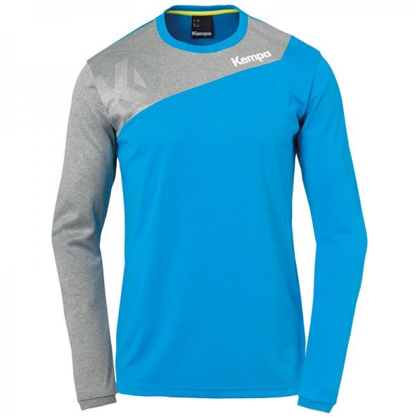 Kempa Trikot CORE 2.0 - langarm kempablau/dark grau melange | L | Langarm