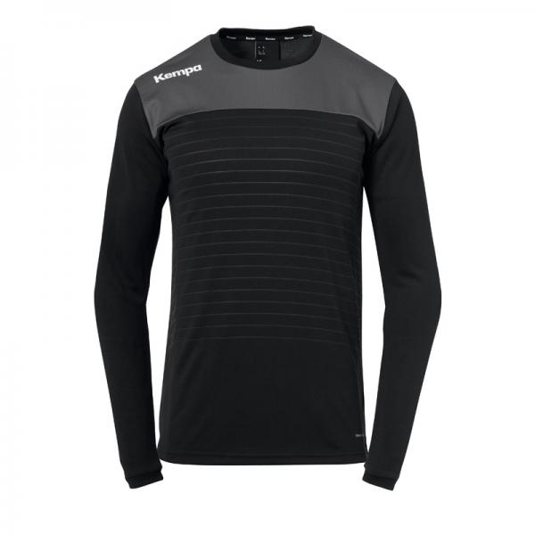 Kempa Trikot EMOTION 2.0 - langarm schwarz/anthrazit | 152 | Langarm