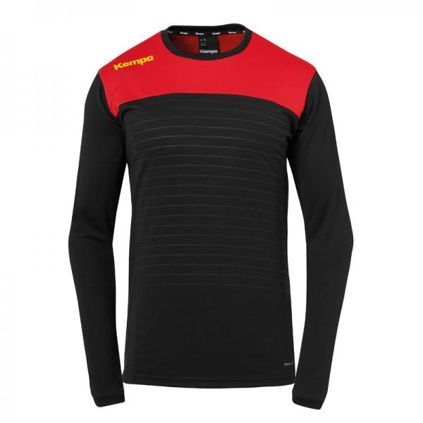 Kempa Trikot EMOTION 2.0 - langarm schwarz/rot/gelb | XXL | Kurzarm