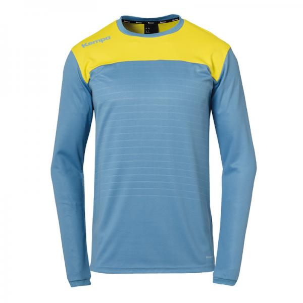 Kempa Trikot EMOTION 2.0 - langarm dove blau/limonengelb | XXL | Kurzarm