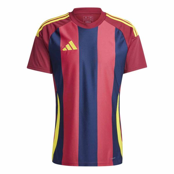 adidas Trikot STRIPED 24 - kurzarm team navy blue/burgundy/team yellow | 116 | Kurzarm