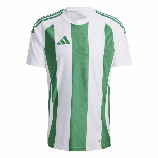 adidas Trikot STRIPED 24 - kurzarm white/team green | 116 | Kurzarm