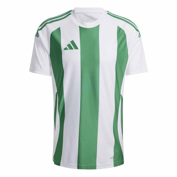 adidas Trikot STRIPED 24 - kurzarm white/team green | M | Kurzarm