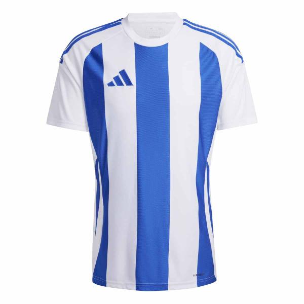 adidas Trikot STRIPED 24 - kurzarm white/team royal blue | XXL | Kurzarm