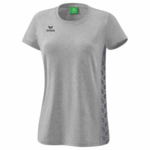 erima Damen-T-Shirt ESSENTIALTEAM hellgrau melange/slate grey | 34