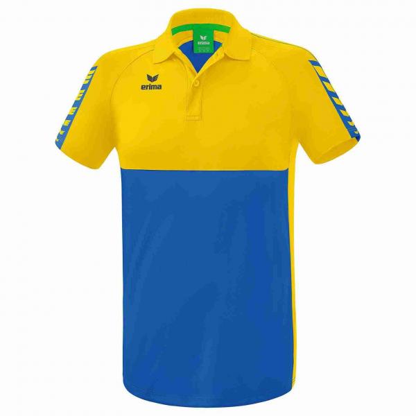 erima Poloshirt SIX WINGS new royal/gelb | S