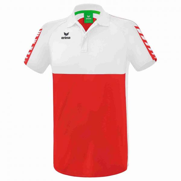 erima Poloshirt SIX WINGS rot/weiß | S