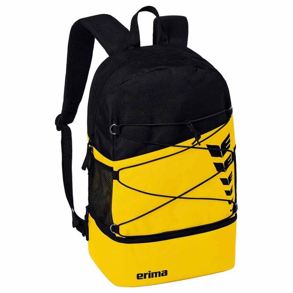 erima Rucksack SIX WINGS - mit Bodenfach gelb/schwarz
