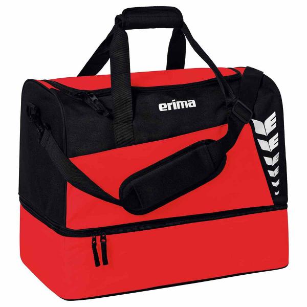 erima Sporttasche SIX WINGS -mit Bodenfach rot/schwarz | S