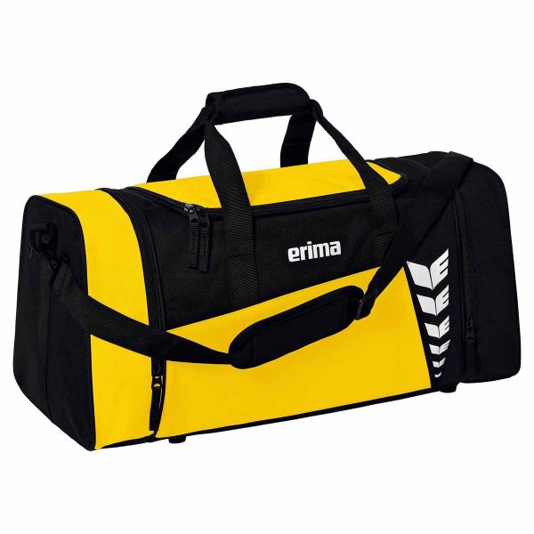 erima Sporttasche SIX WINGS -mit seitlichen Nassfächern gelb/schwarz | S