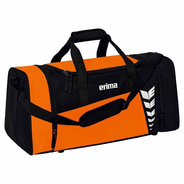 erima Sporttasche SIX WINGS -mit seitlichen Nassfächern orange/schwarz | S