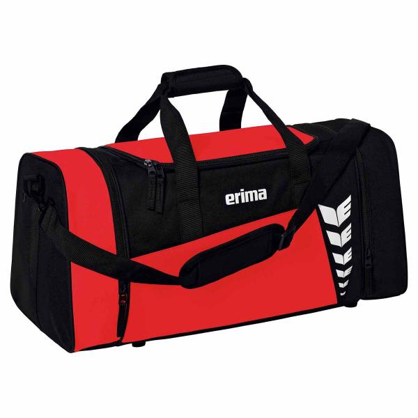 erima Sporttasche SIX WINGS -mit seitlichen Nassfächern rot/schwarz | S