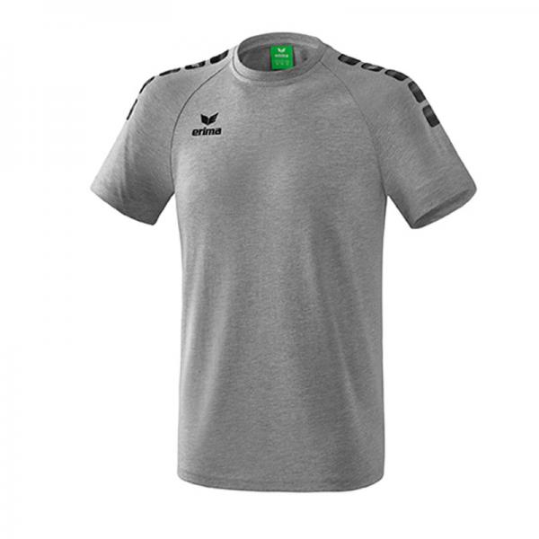 erima T-Shirt ESSENTIAL 5-C grau melange/schwarz | 116