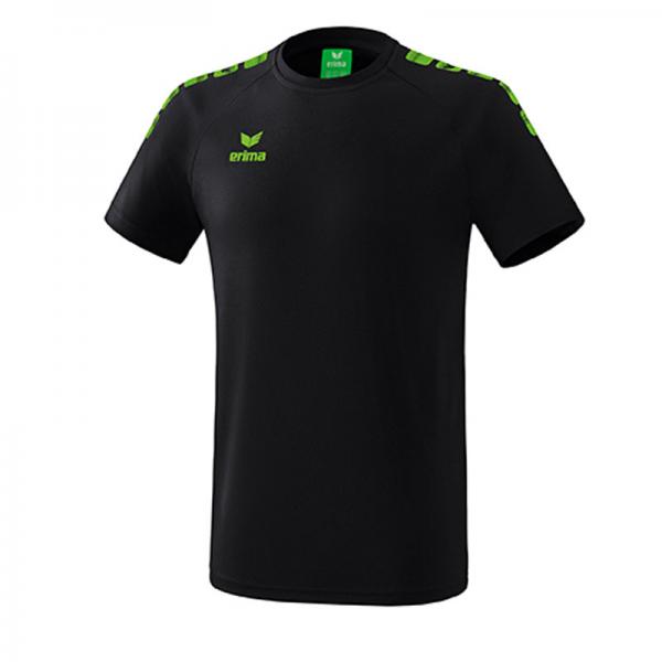 erima T-Shirt ESSENTIAL 5-C schwarz/green gecko | 110