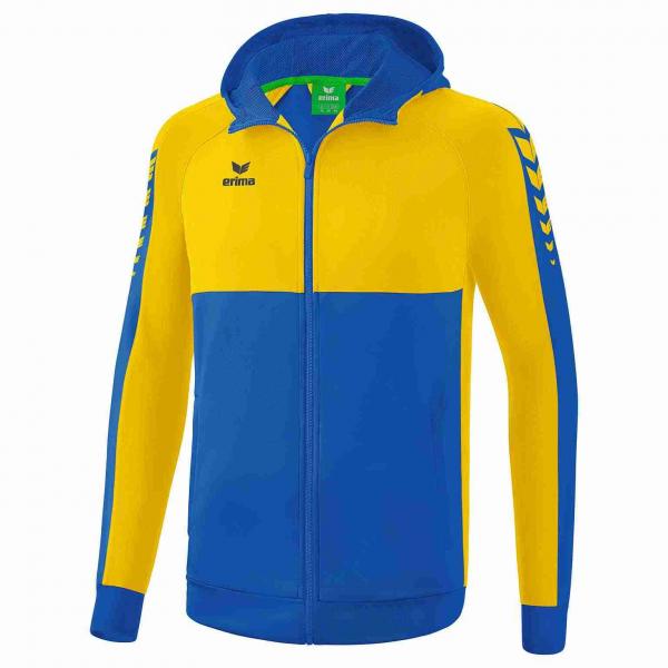erima Trainingsjacke SIX WINGS - mit Kapuze new royal/gelb | 116