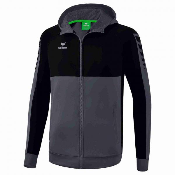 erima Trainingsjacke SIX WINGS - mit Kapuze slate grey/schwarz | 116