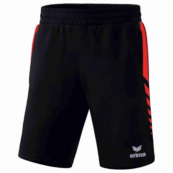 erima Trainingsshort SIX WINGS schwarz/rot | 116
