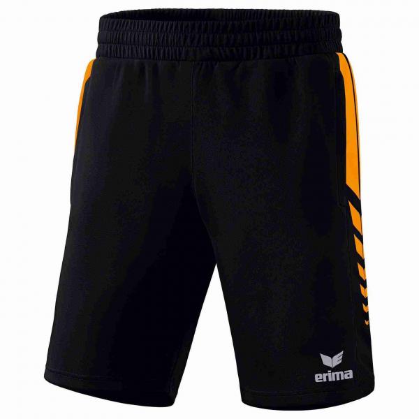 erima Trainingsshort SIX WINGS schwarz/new orange | 116