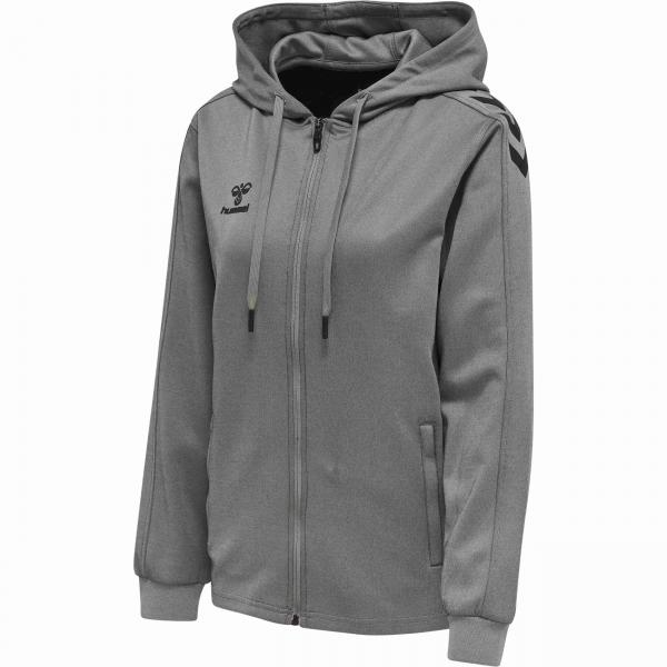 hummel Damen-Kapuzenjacke CORE XK POLY grey melange | XS