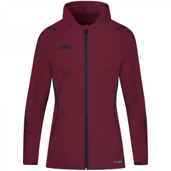 Jako Damen-Trainingsjacke CHALLENGE - mit Kapuze maroon/marine | 34