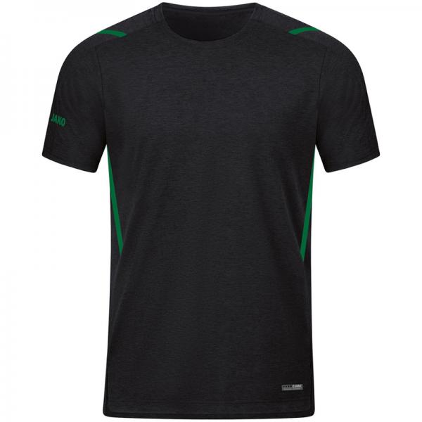 Jako T-Shirt CHALLENGE schwarz meliert/sportgrün | 128