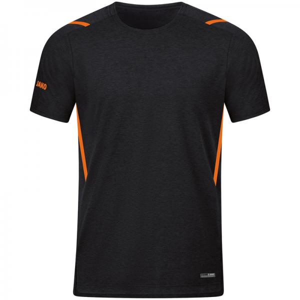 Jako T-Shirt CHALLENGE schwarz meliert/neonorange | 128