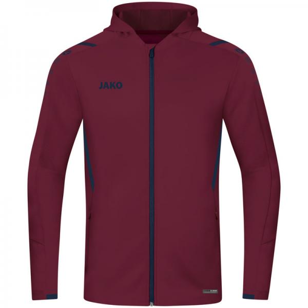 Jako Trainingsjacke CHALLENGE- mit Kapuze maroon/marine | 128