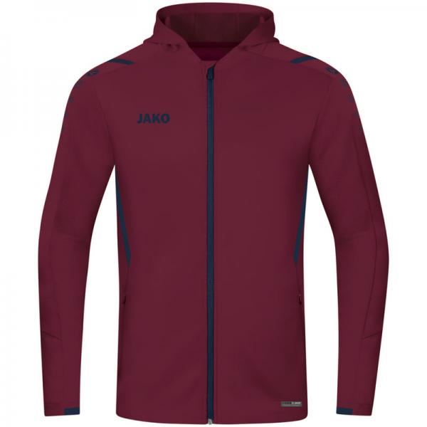 Jako Trainingsjacke CHALLENGE- mit Kapuze maroon/marine | 128