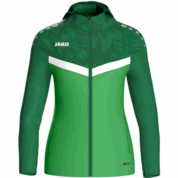 Jako Damen-Kapuzenjacke ICONIC soft green/sportgrün | 34