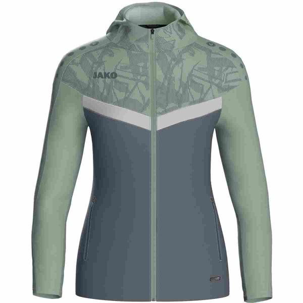 Jako Damen-Kapuzenjacke ICONIC anthrazit light/mintgrün/soft grey | 34